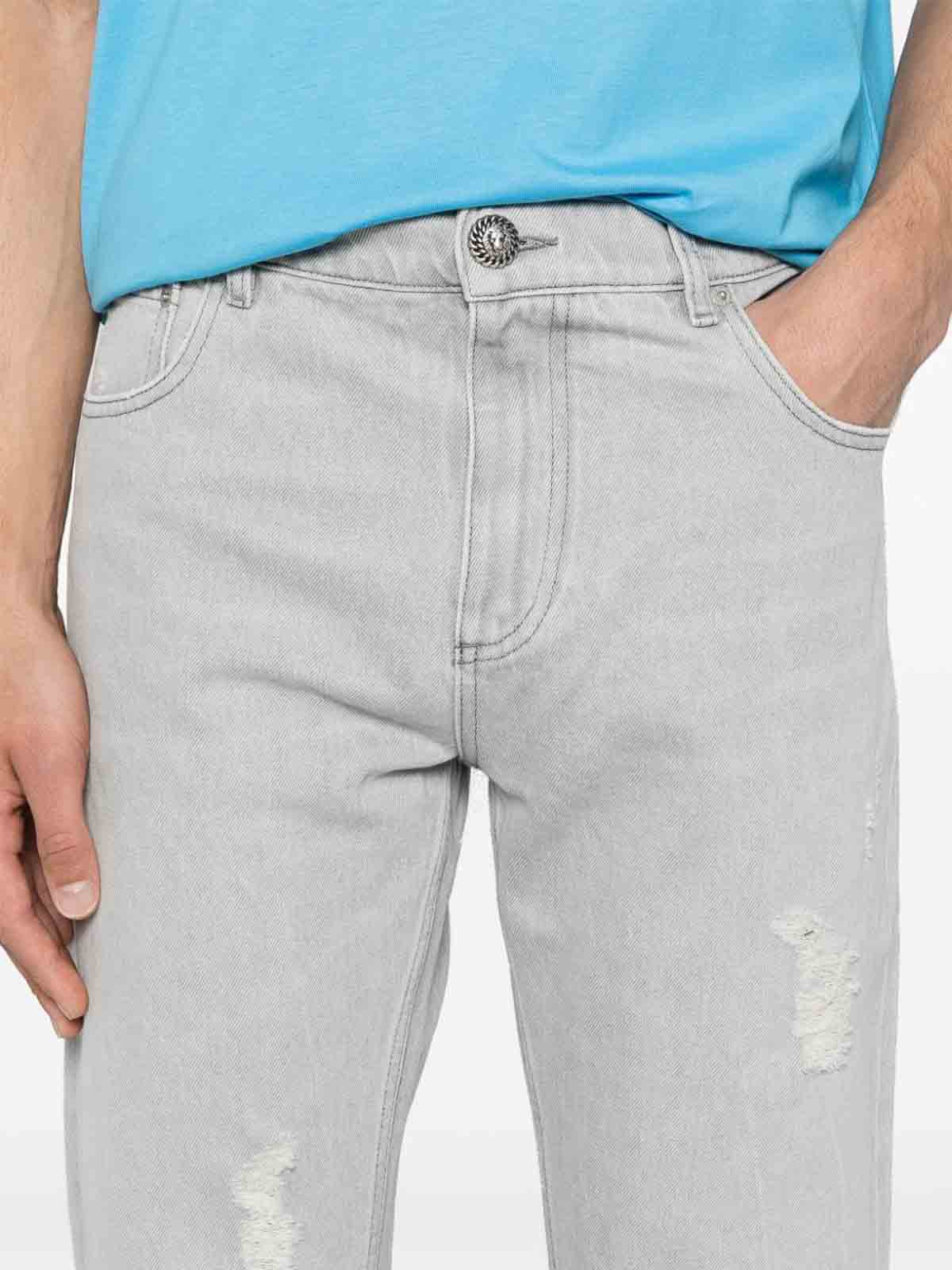 Pantalon classique en denim - Gris Clair Délavé