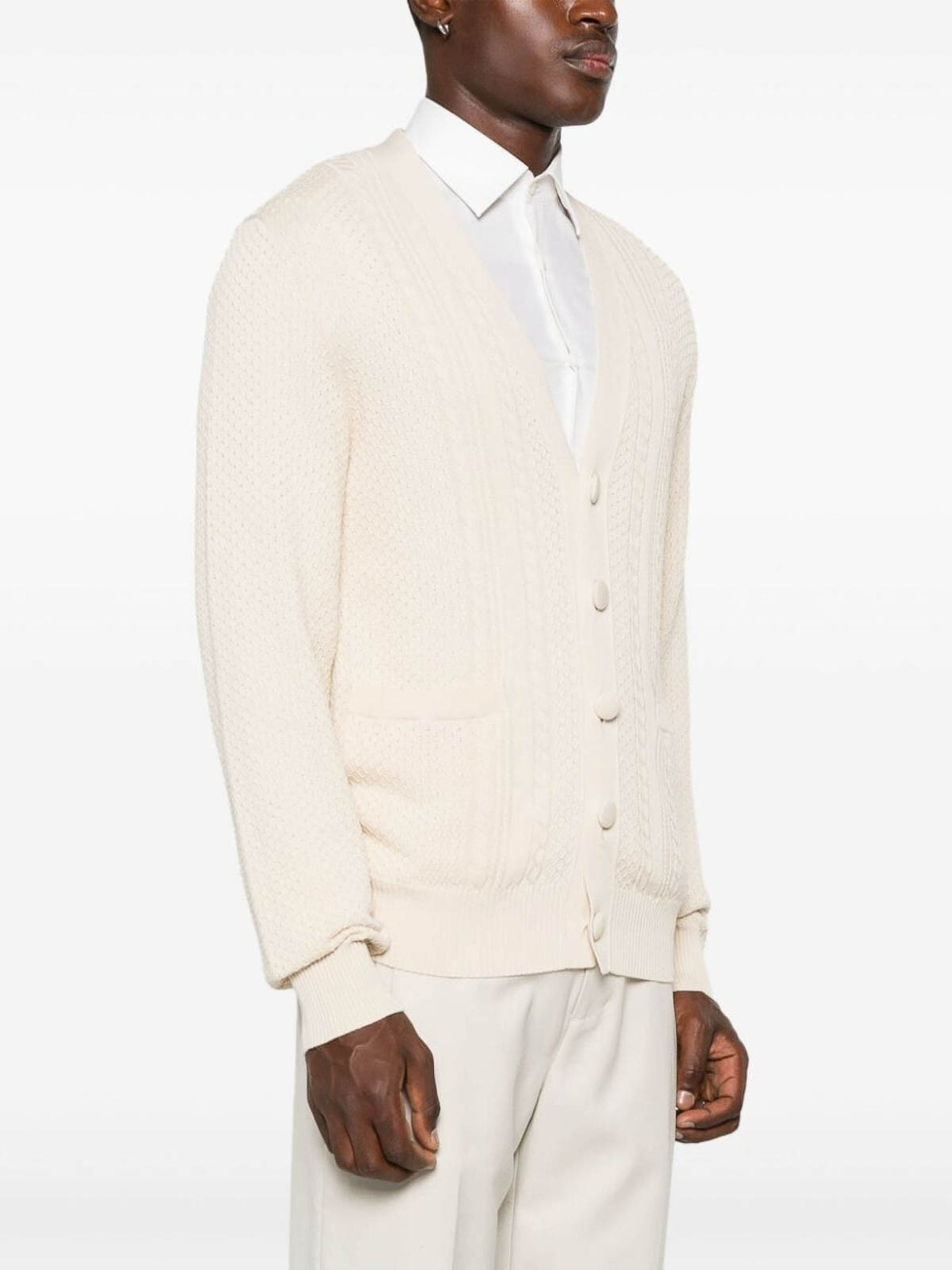 V-NECK CARDIGAN WITH POCKETS