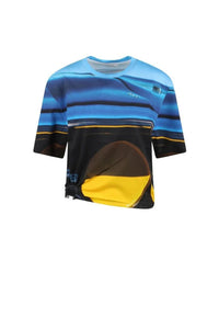 T-shirt oversize avec piercing - Fast Cars Blue