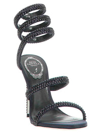 Sandales à talons Cleopatra 105 à strass en satin - Graphite