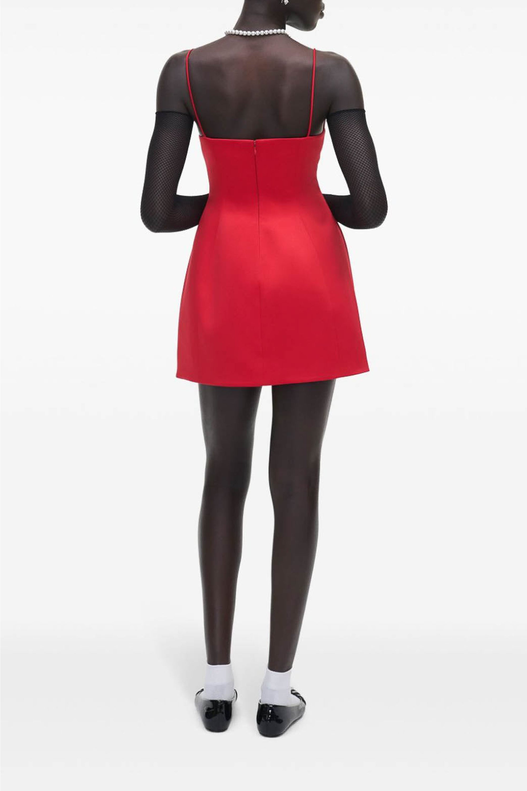 Robe courte à bretelles fines en satin - Siren