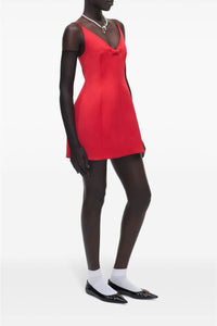 Robe courte à bretelles fines en satin - Siren