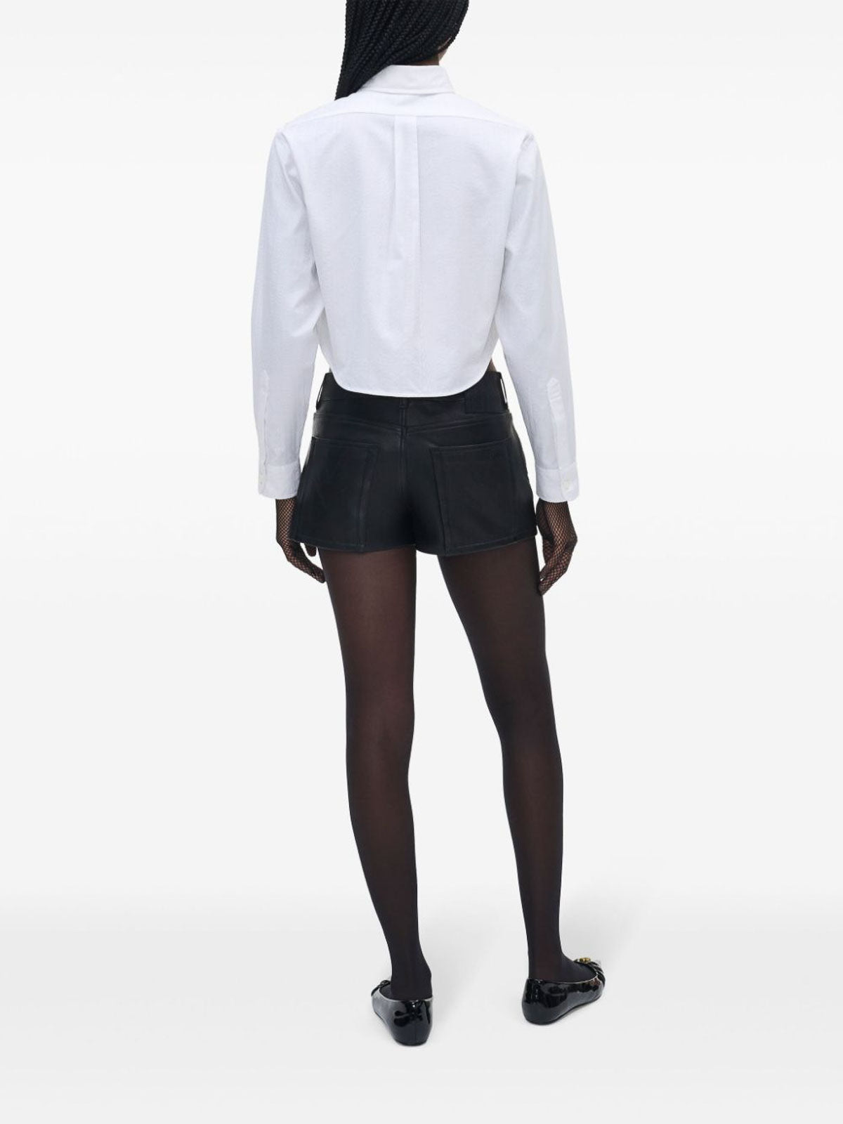 Chemise courte à poche - White