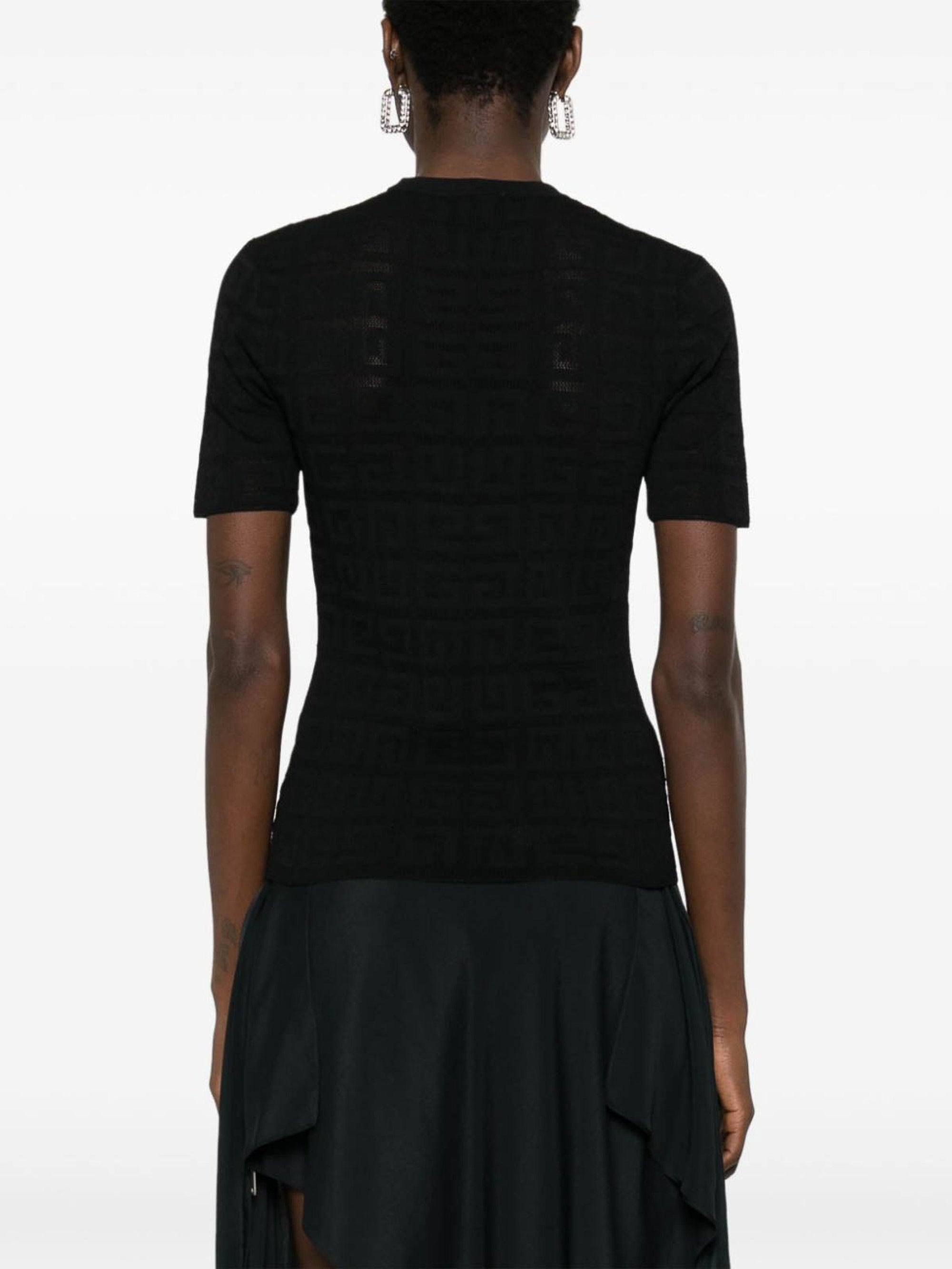 4G LACE CREW NECK SWEATER SHORT SLEEVES