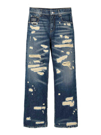 11 NEW / 11 TROCA /208,5€   Jean droit rip&repair - Punk Indigo