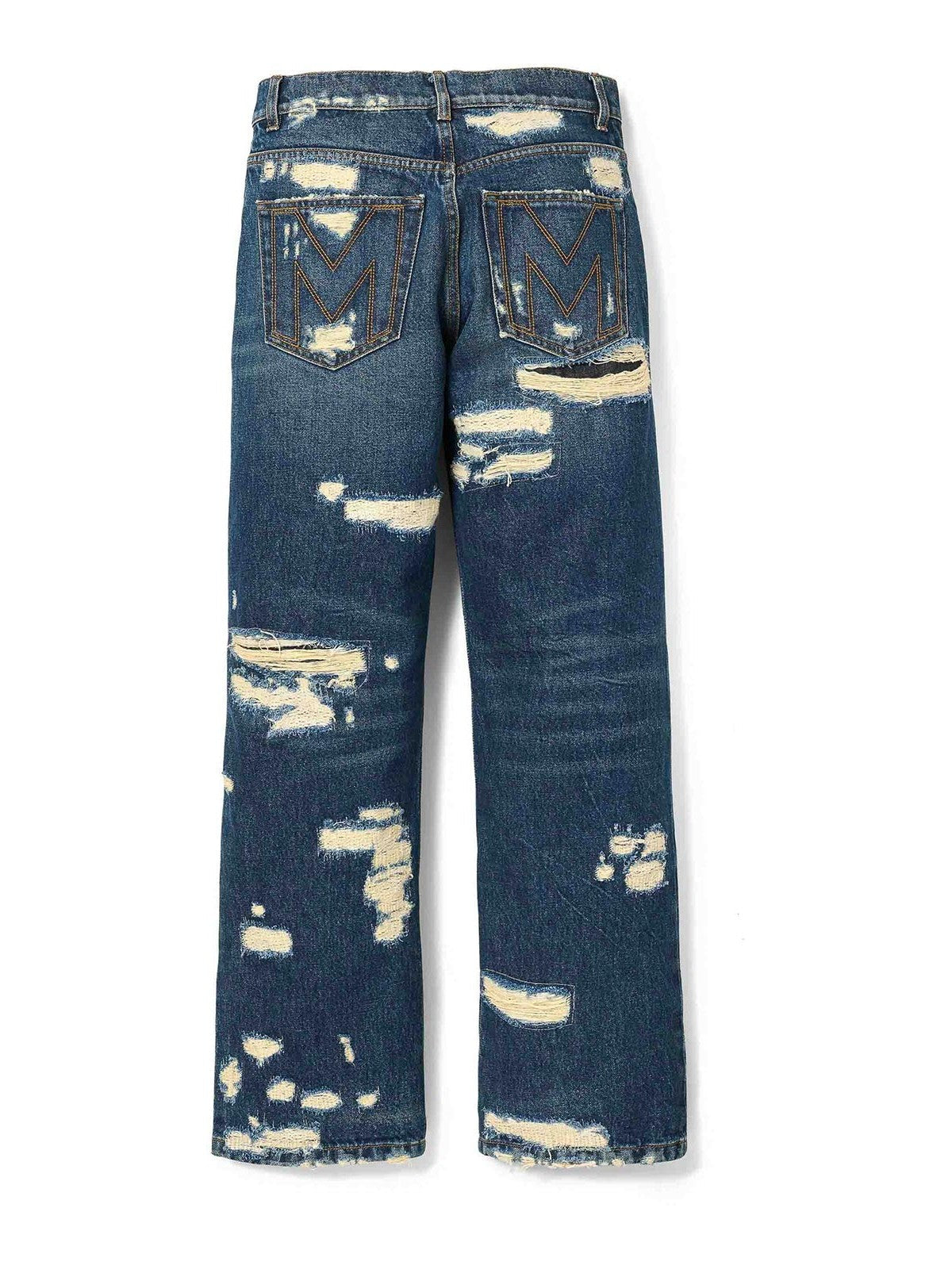 Jean droit Rip & Repair en denim - Punk Indigo