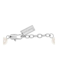 Bracelet de perles en laiton - Silver & White