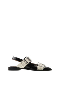 Buckle ballerinas - Black & Egret