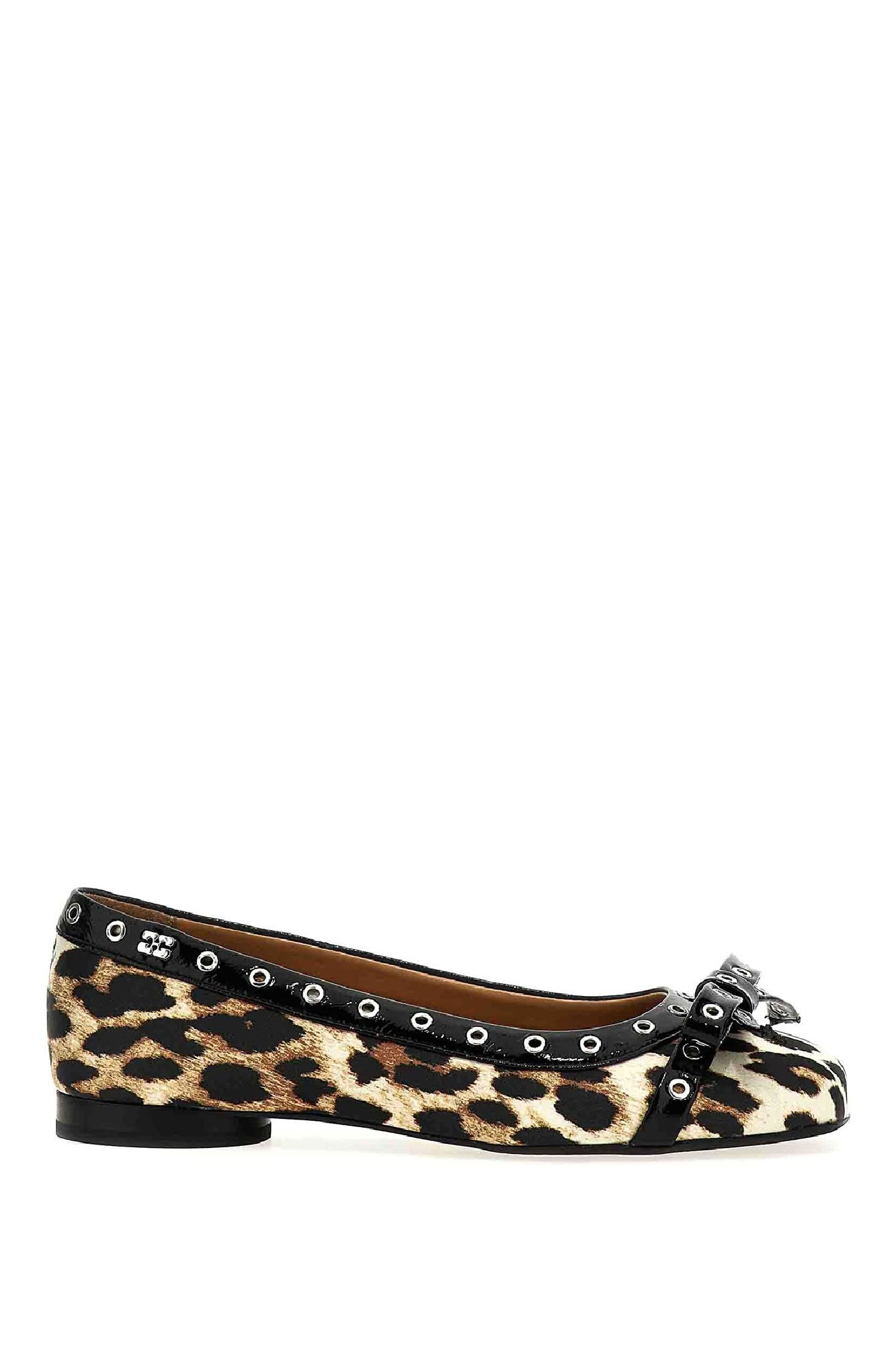 Ballerines à œillets et nœud imprimées animal - Leopard Print