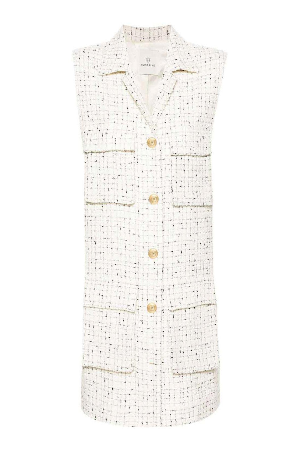 Robe mini Alden en laine mélangée - White & Black