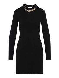 BLACK SHORT KNITTED DRESS