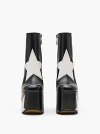 Bottines à plateforme Kiki 160 en cuir - Black & White