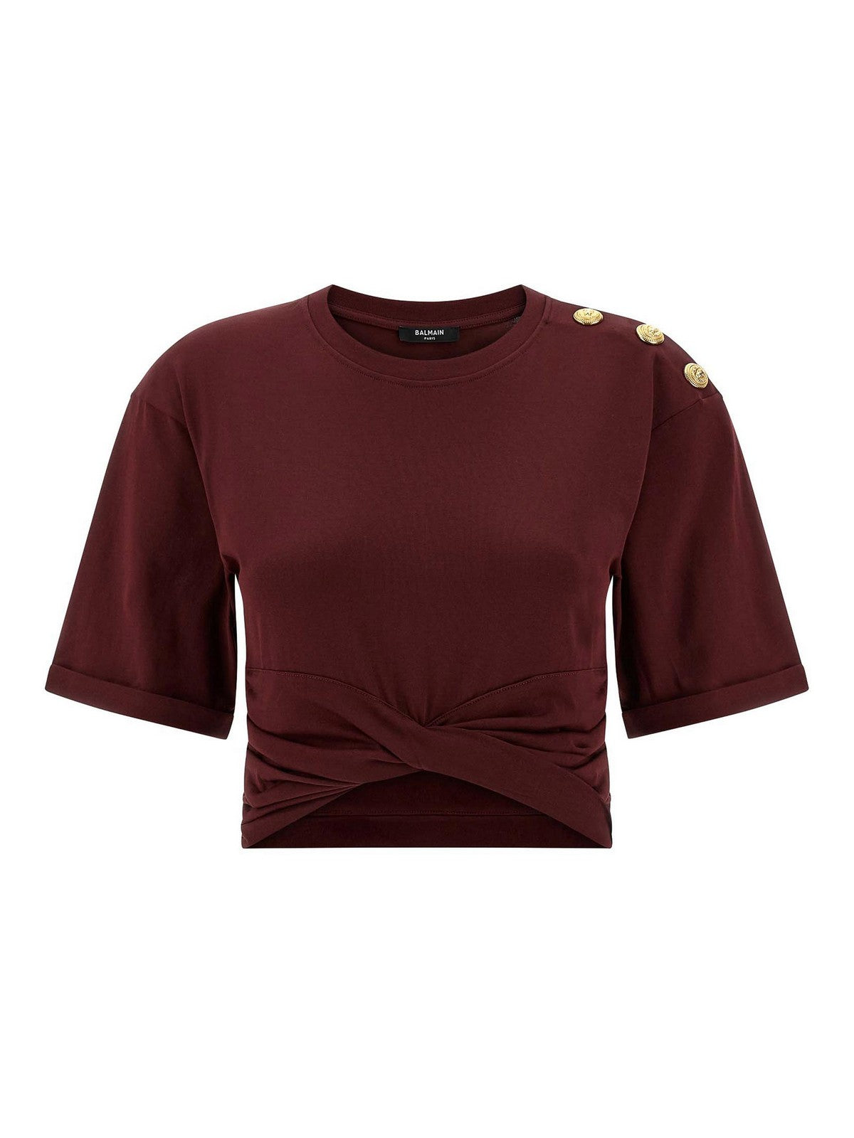 T-shirt court noué - Violet