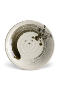 Assiette à dessert Sumi Brush en porcelaine - Gris