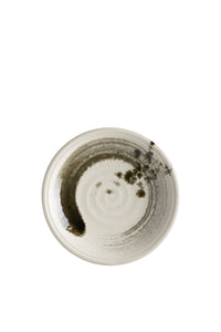 Assiette à dessert Sumi Brush en porcelaine - Gris