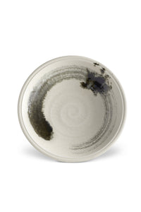 Assiette creuse Sumi Brush en porcelaine - Gris