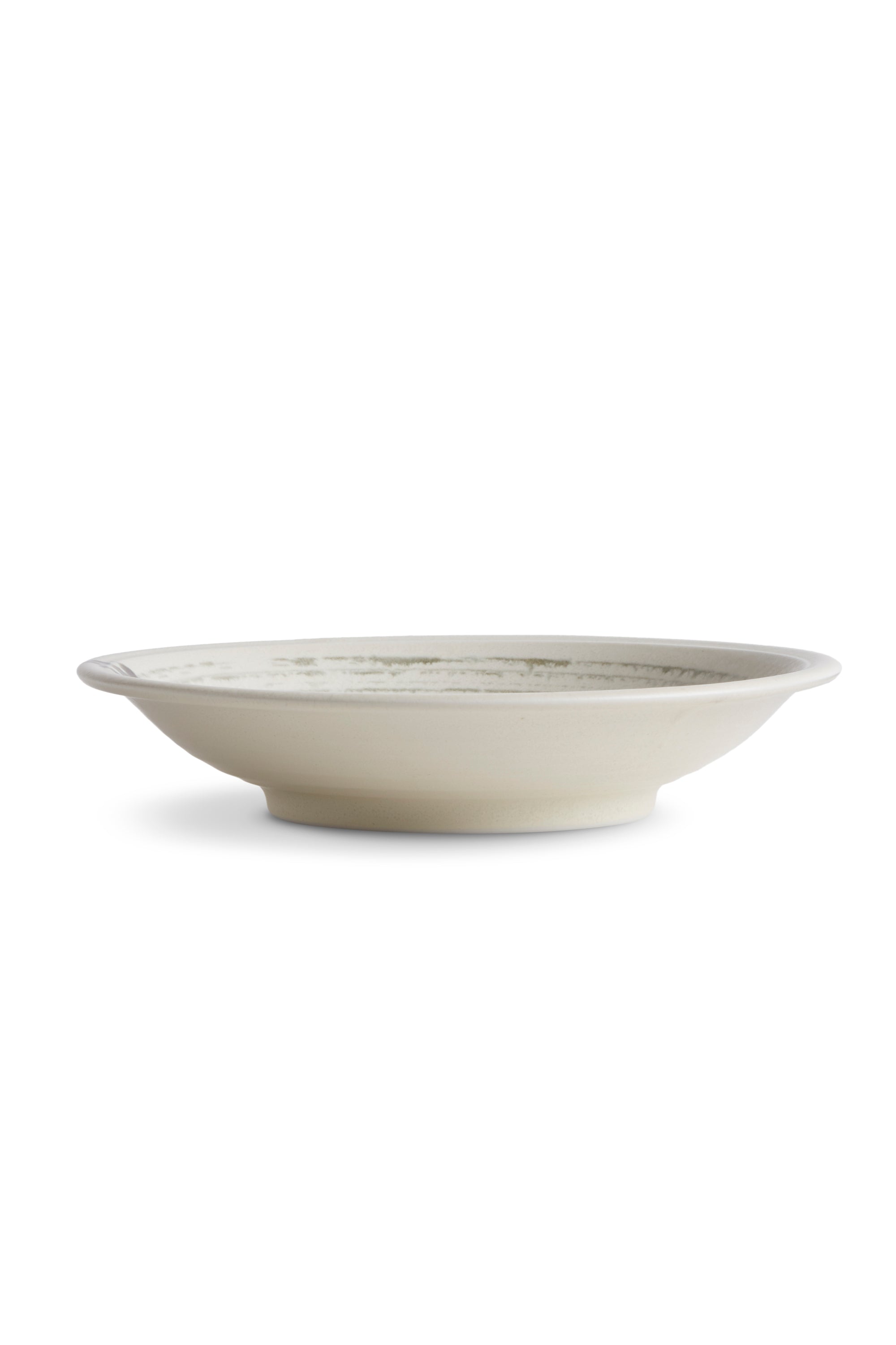 Assiette creuse Sumi Brush en porcelaine - Gris