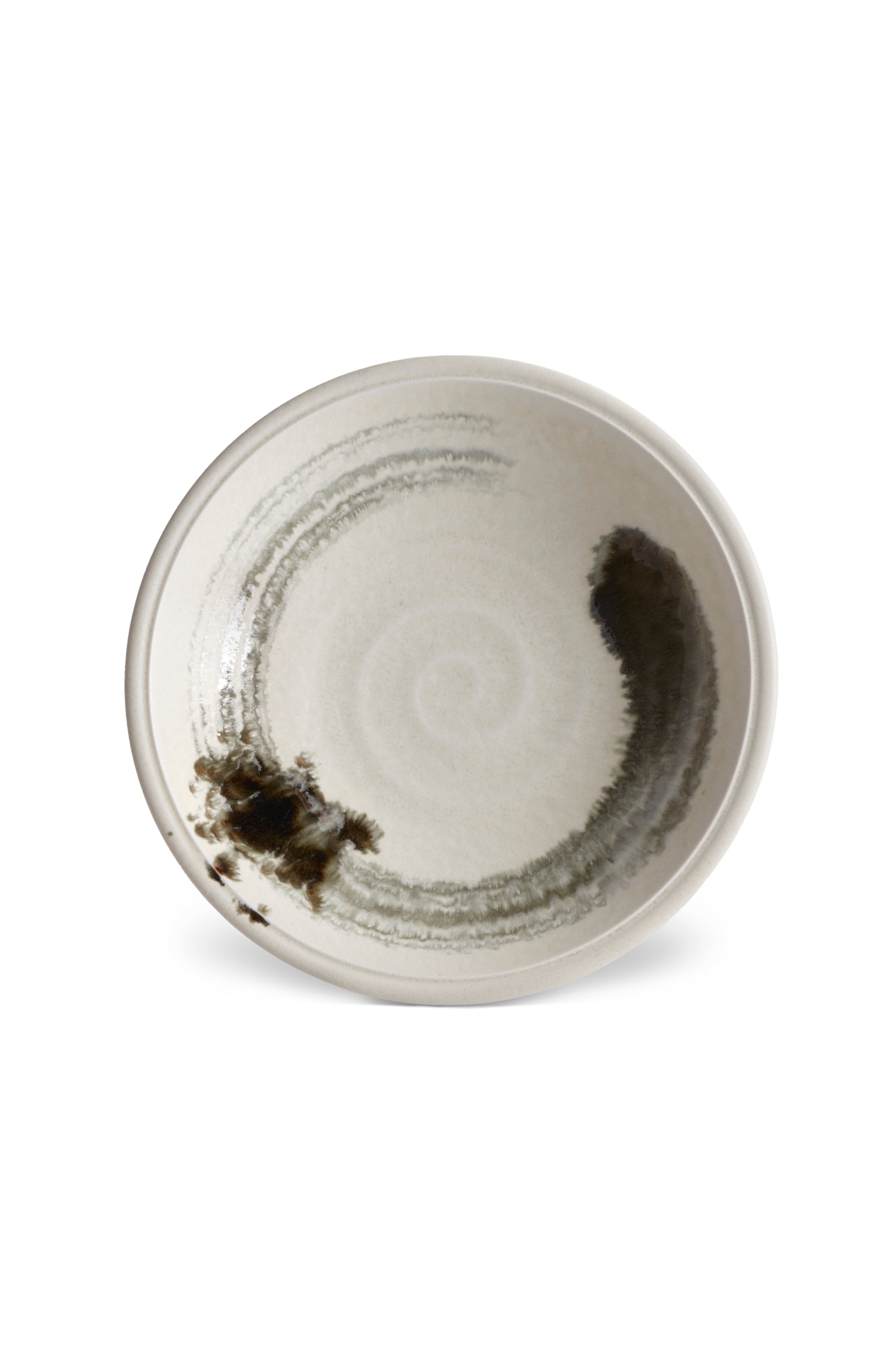Grand bol Sumi Brush en porcelaine - Gris