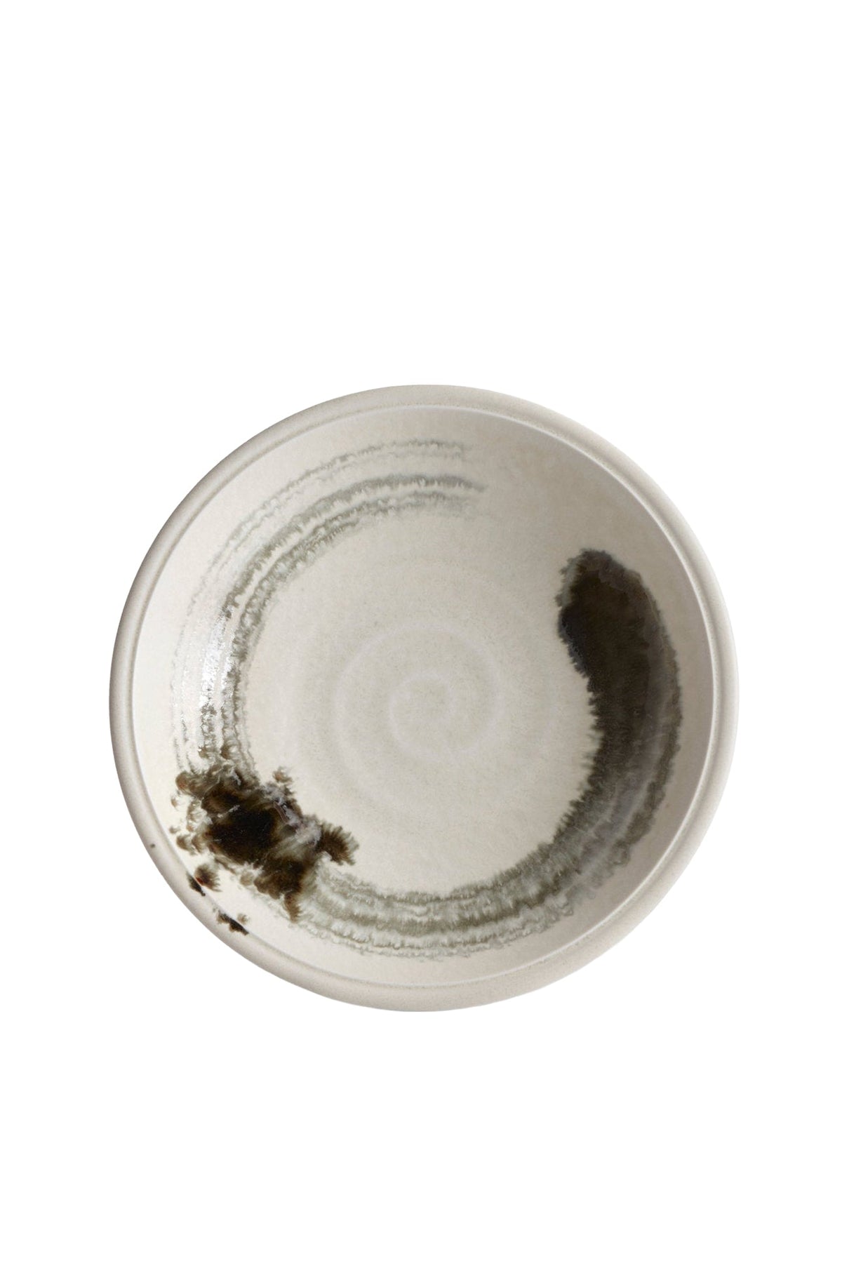 Grand bol Sumi Brush en porcelaine - Gris