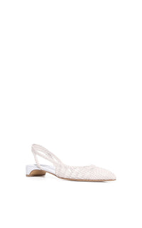 Pearlized White / Mules Perro en cuir - Pearlized White