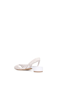 Pearlized White / Mules Perro en cuir - Pearlized White