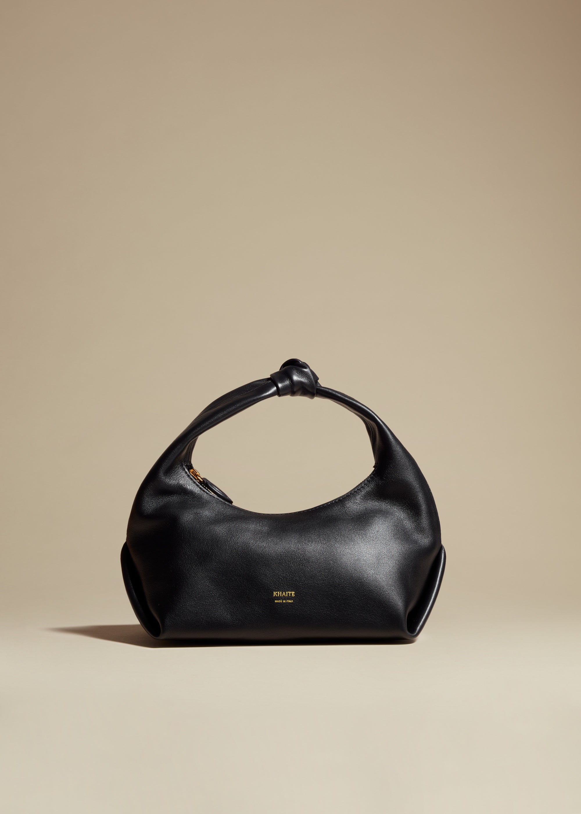 Small Beatrice hobo in leather - Black