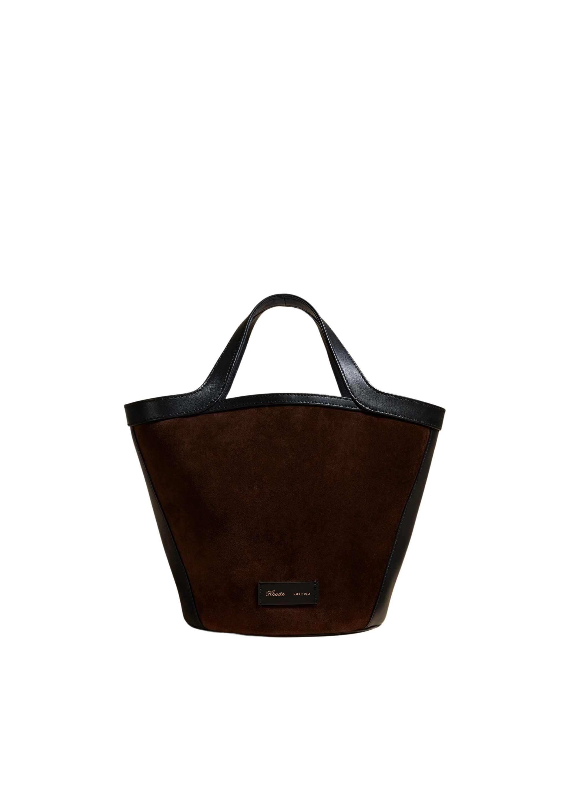 Small Nora tote in leather - Coffee