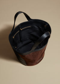 Small Nora tote in leather - Coffee