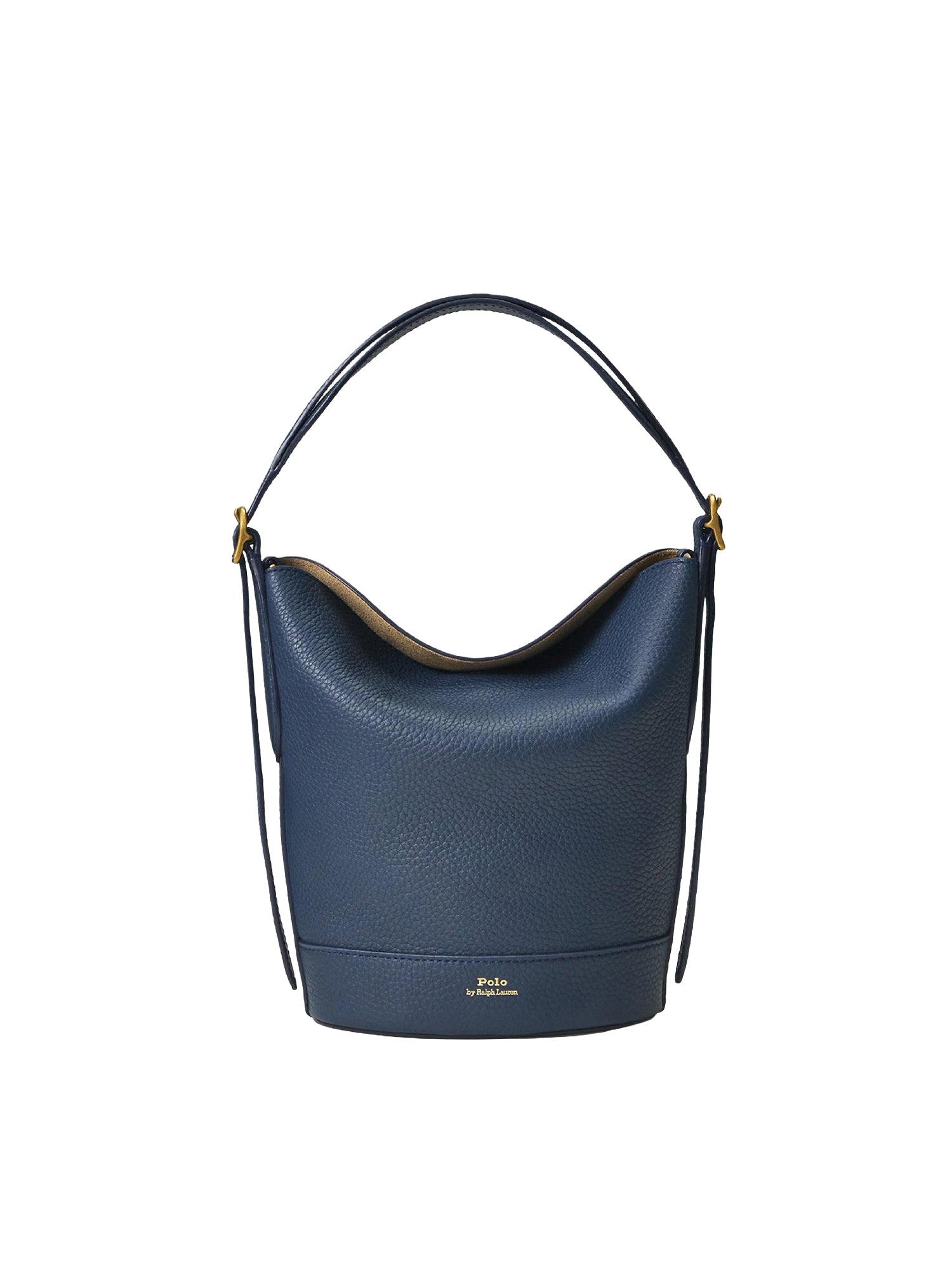 Bellport small leather bucket bag - Marine Navy