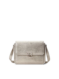 Sac à bandoulière RL 888 en cuir métallisé - Platinum