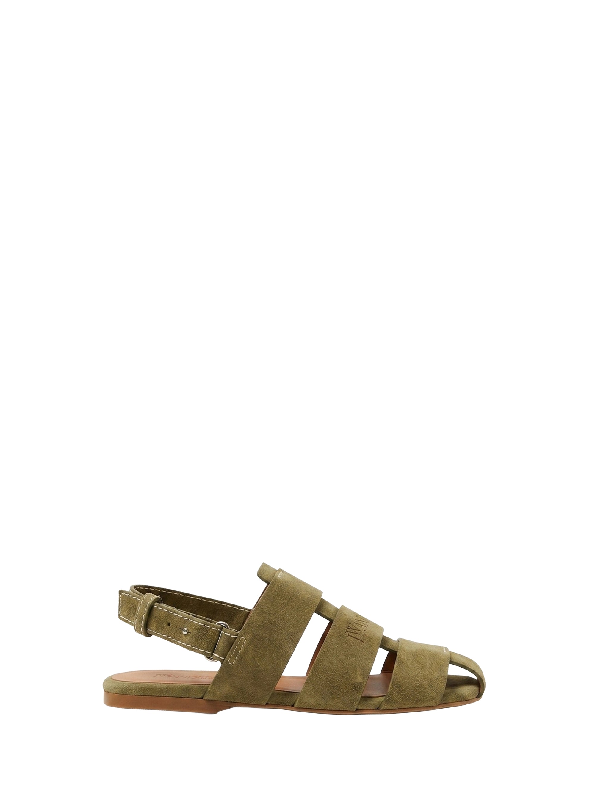 Sandales plates en cuir - Lime