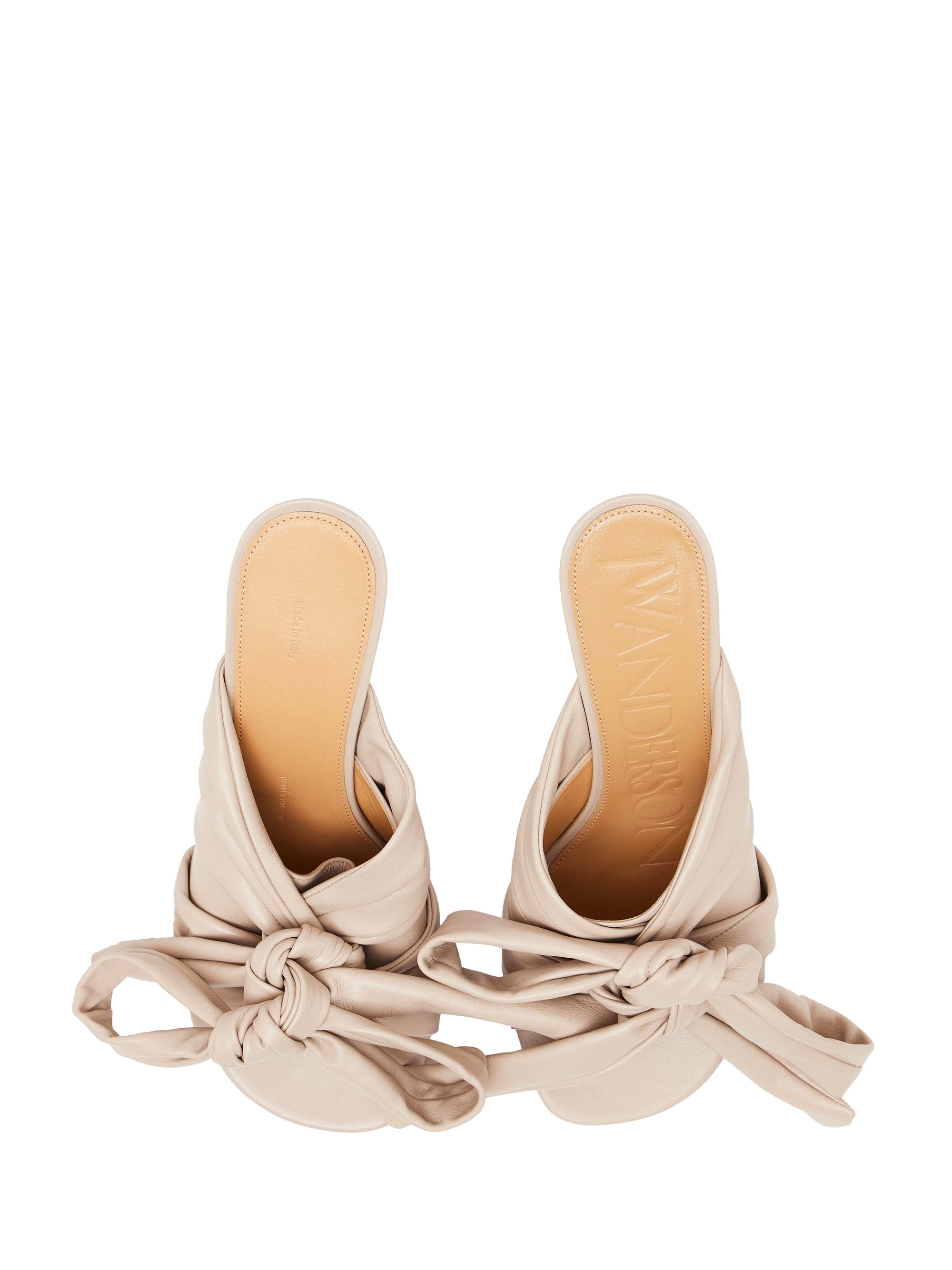 Sandales À Talon Avec Noeud - Taupe