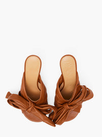 Sandales À Talon Avec Noeud - Tan