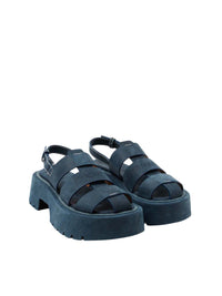 Sandales À Plateforme À Rayures M - Blue