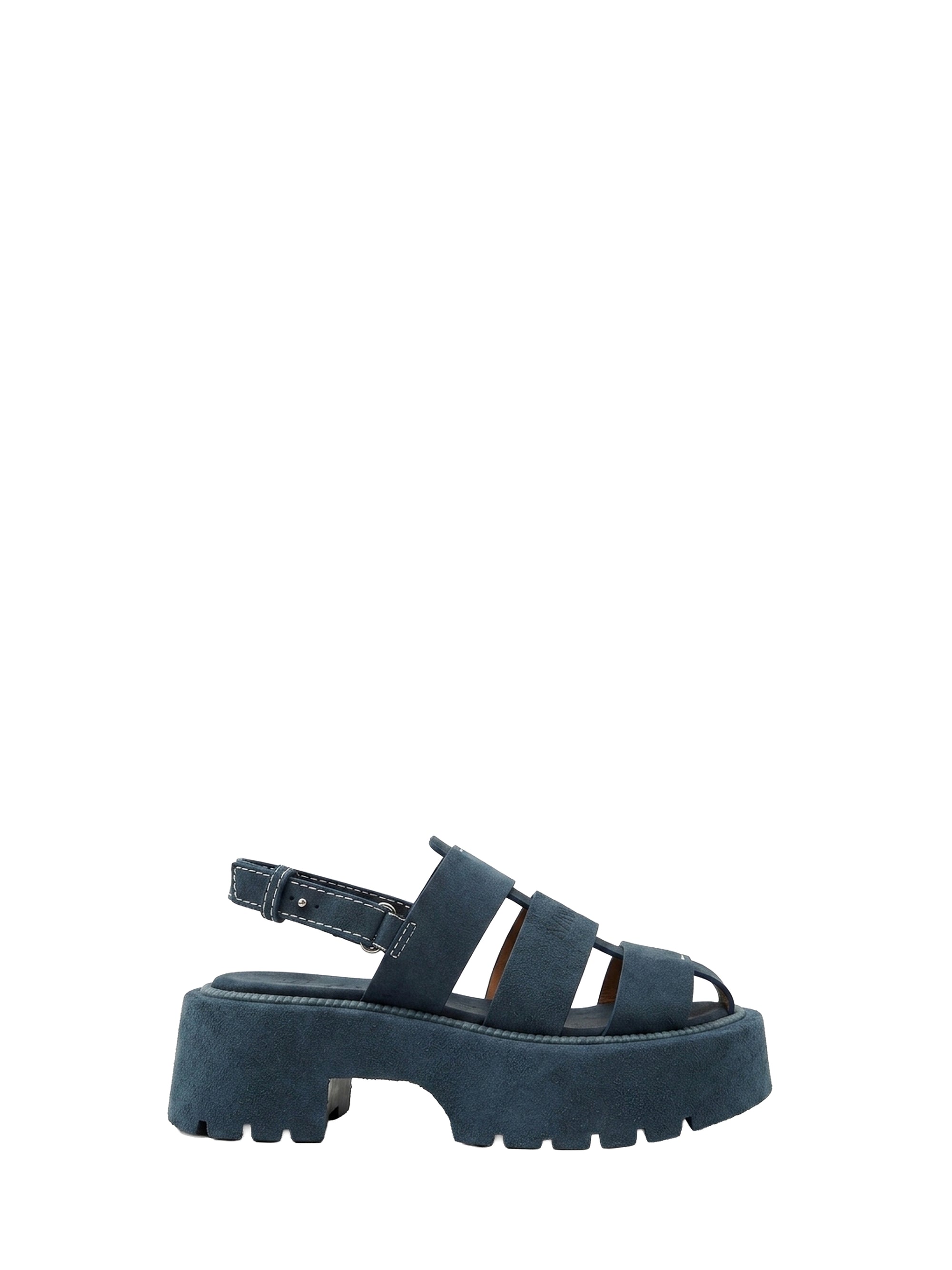 Sandales à plateforme en cuir - Blue
