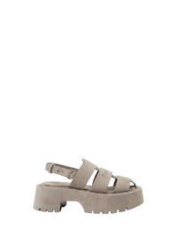 Sandales à plateforme en cuir - Grey