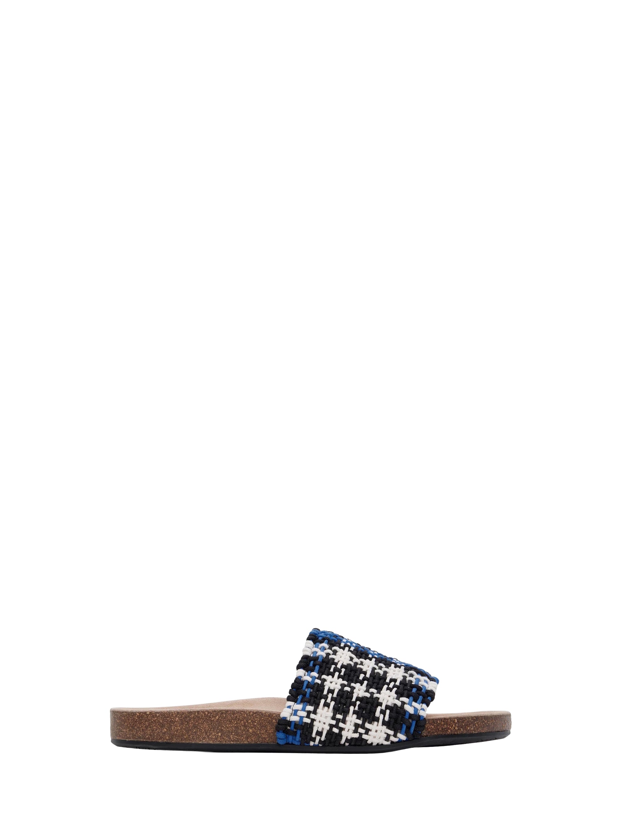 Mules à carreaux - Blue & White