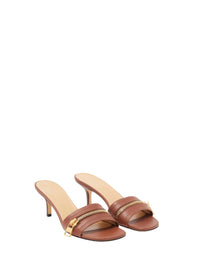Sandales à talons 55 en cuir - Chestnut