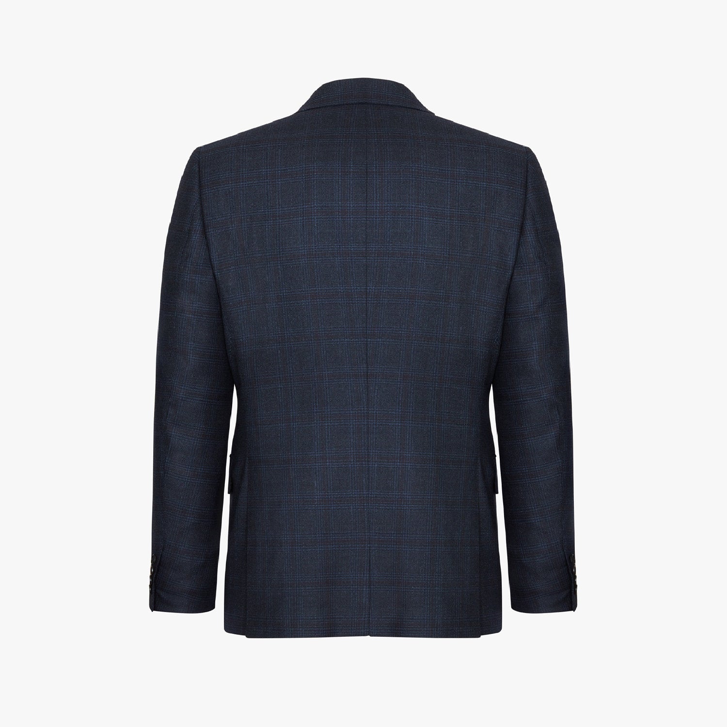 Costume deux pièces avec motif à carreaux en laine - Bleu