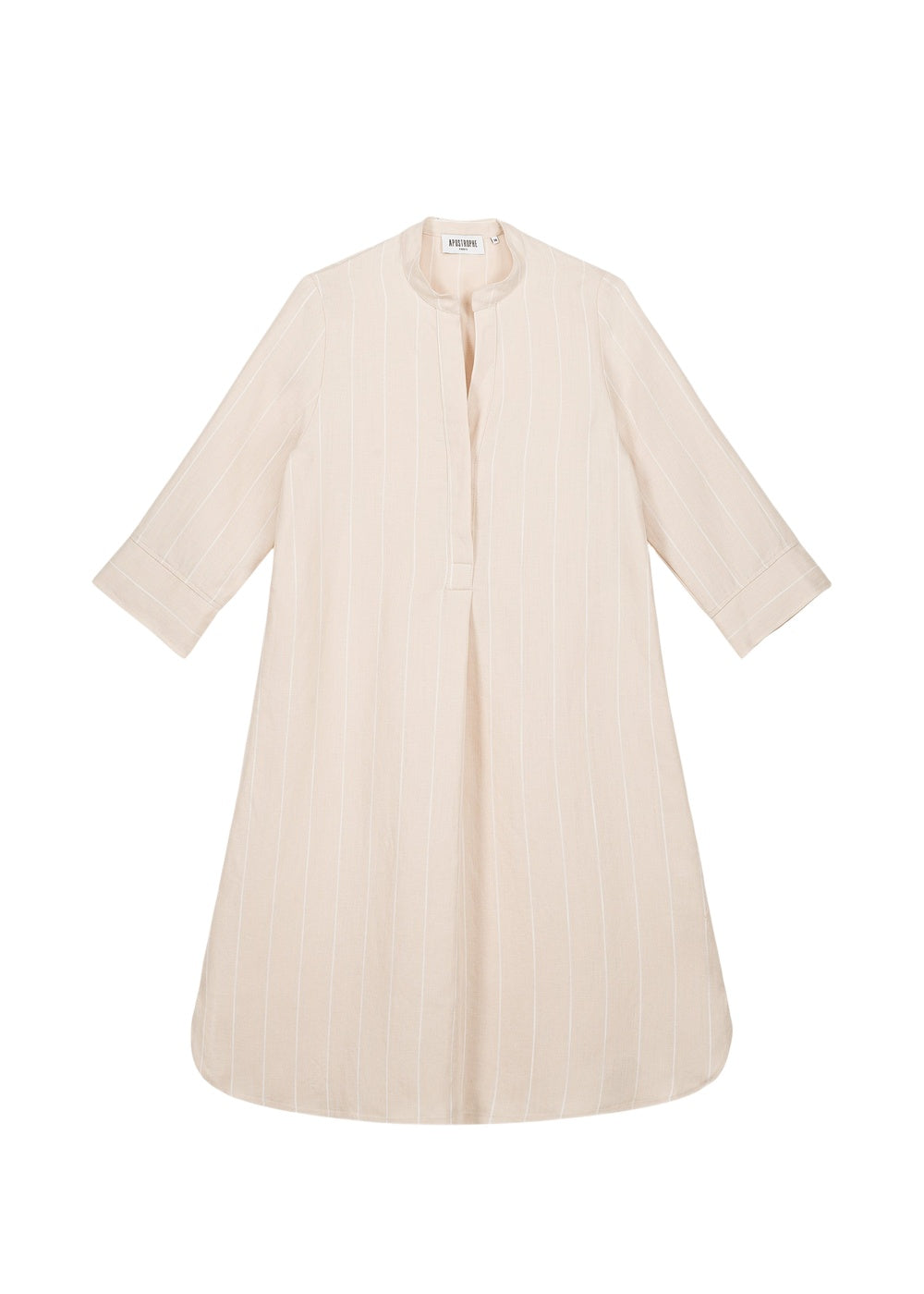 Robe droite ceinturée - Beige