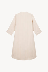 Robe mi-longue col officier - Beige Moyen