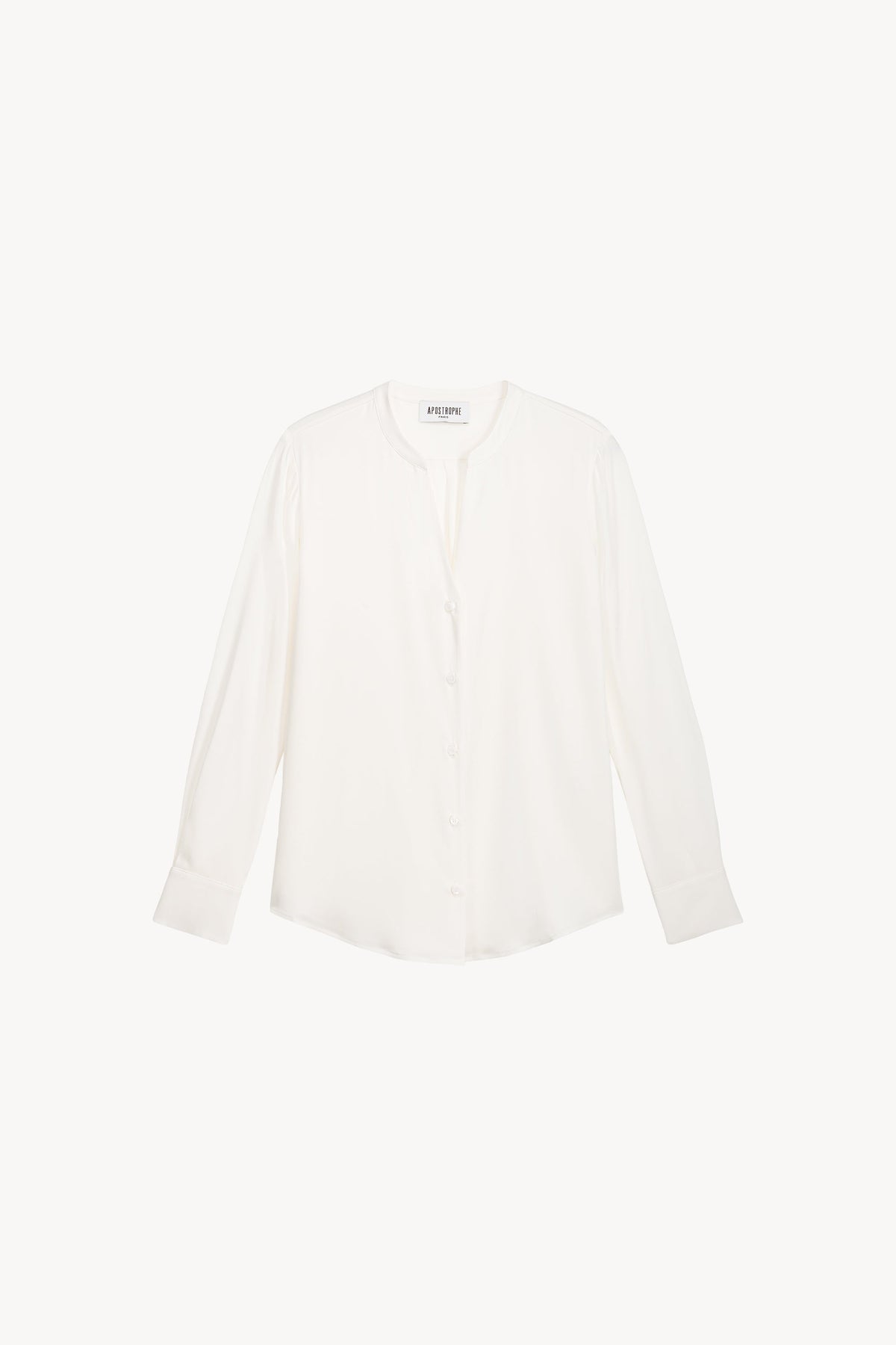 Chemise cintree col maho - Blanc Cassé