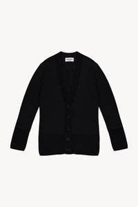 Gilet cardigan long - Noir