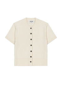 Short-sleeved cardigan - Off-white