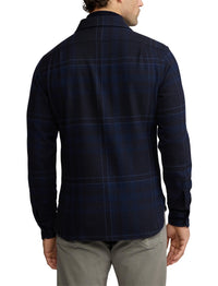 Wool tartan shirt - Navy