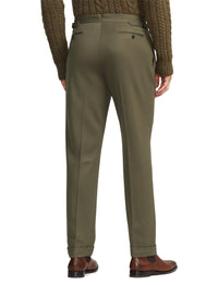Pantalon Gregory en sergé de laine - Olive