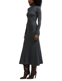 Robe col roulé jersey en laine - Medium Grey
