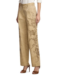 Fallon trousers decorated in cotton chino - Lux Tan