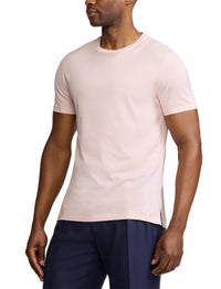 Round-neck T-shirt in Scottish yarn - Soft Pink