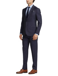Costume Kent fait main en laine - Navy & Grey